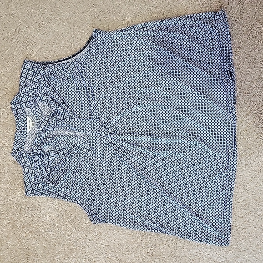 Max Studio Tie Neck Sleeveless Shirt Large